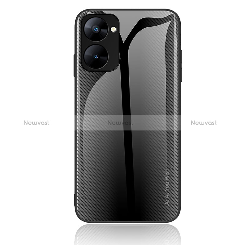 Silicone Frame Mirror Rainbow Gradient Case Cover JM1 for Realme 10S 5G Black