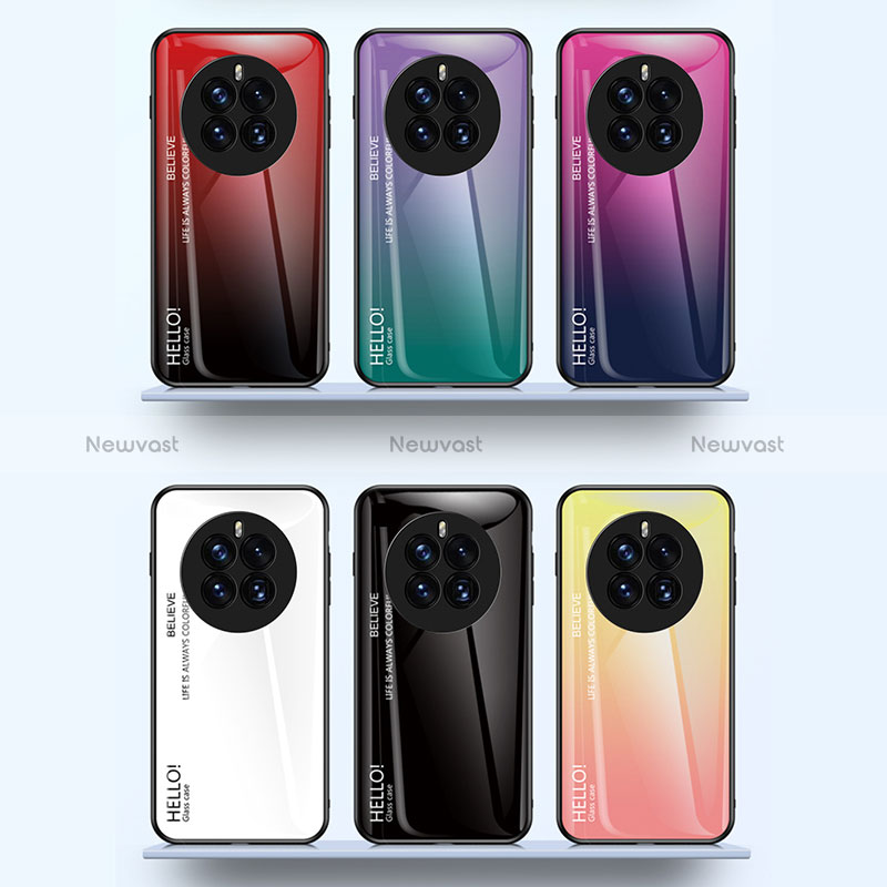 Silicone Frame Mirror Rainbow Gradient Case Cover LS1 for Huawei Mate 50E