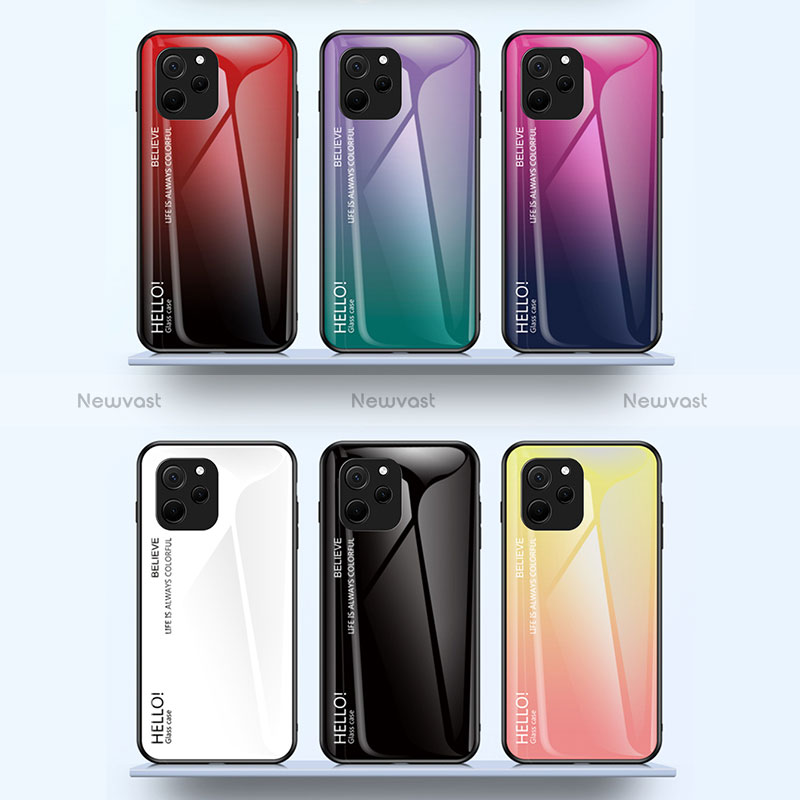 Silicone Frame Mirror Rainbow Gradient Case Cover LS1 for Huawei Nova Y61