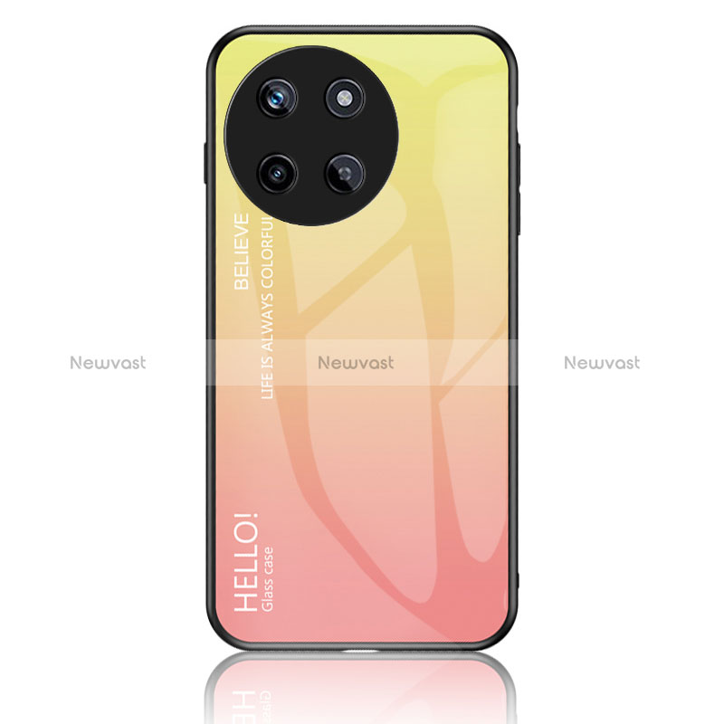 Silicone Frame Mirror Rainbow Gradient Case Cover LS1 for Realme 11 4G