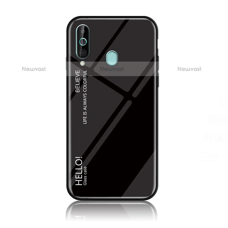 Silicone Frame Mirror Rainbow Gradient Case Cover LS1 for Samsung Galaxy M40