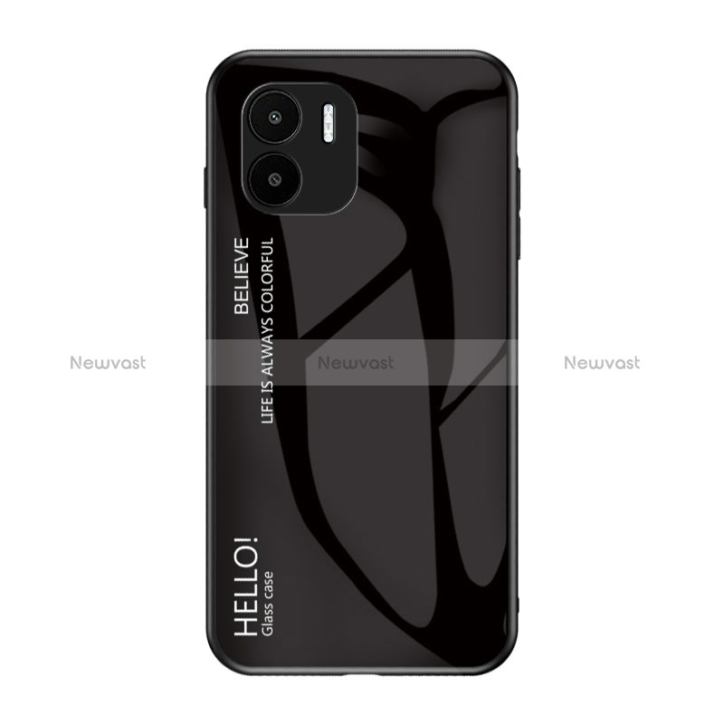 Silicone Frame Mirror Rainbow Gradient Case Cover LS1 for Xiaomi Poco C50