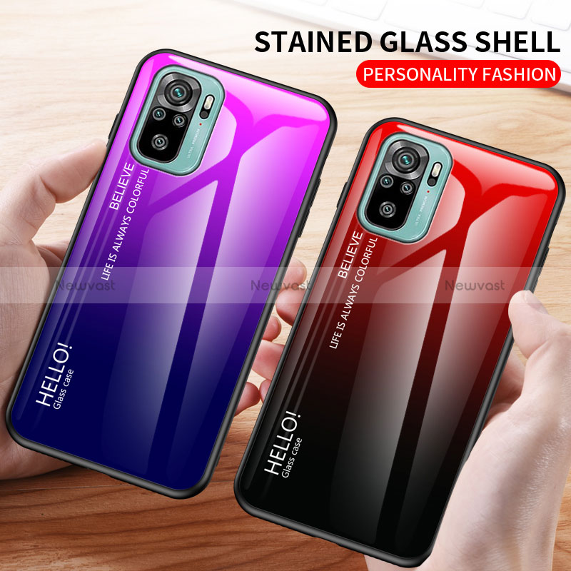 Silicone Frame Mirror Rainbow Gradient Case Cover LS1 for Xiaomi Redmi Note 11 SE India 4G