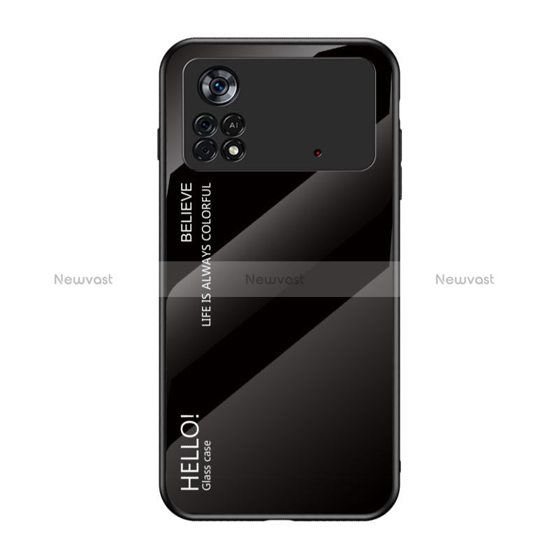 Silicone Frame Mirror Rainbow Gradient Case Cover LS1 for Xiaomi Redmi Note 11E Pro 5G