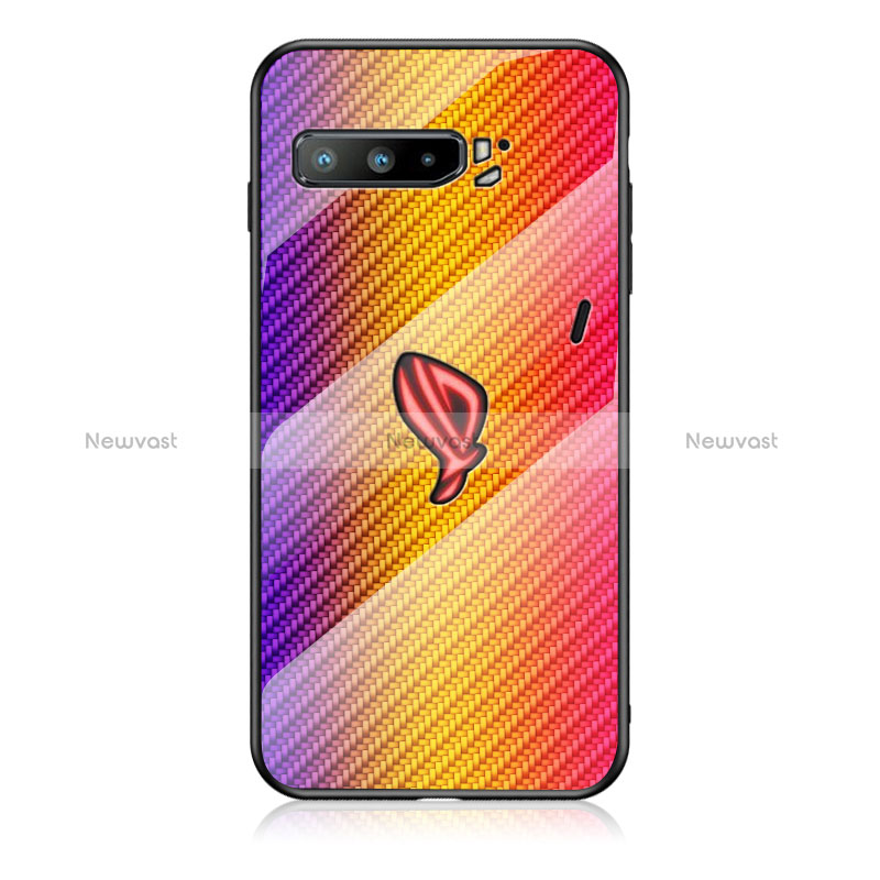 Silicone Frame Mirror Rainbow Gradient Case Cover LS2 for Asus ROG Phone 3