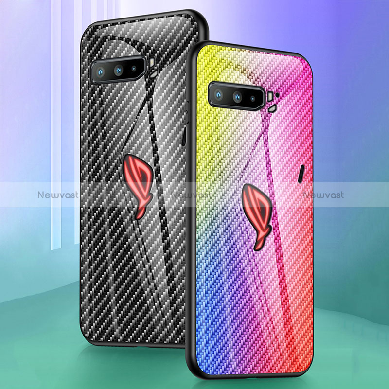 Silicone Frame Mirror Rainbow Gradient Case Cover LS2 for Asus ROG Phone 3