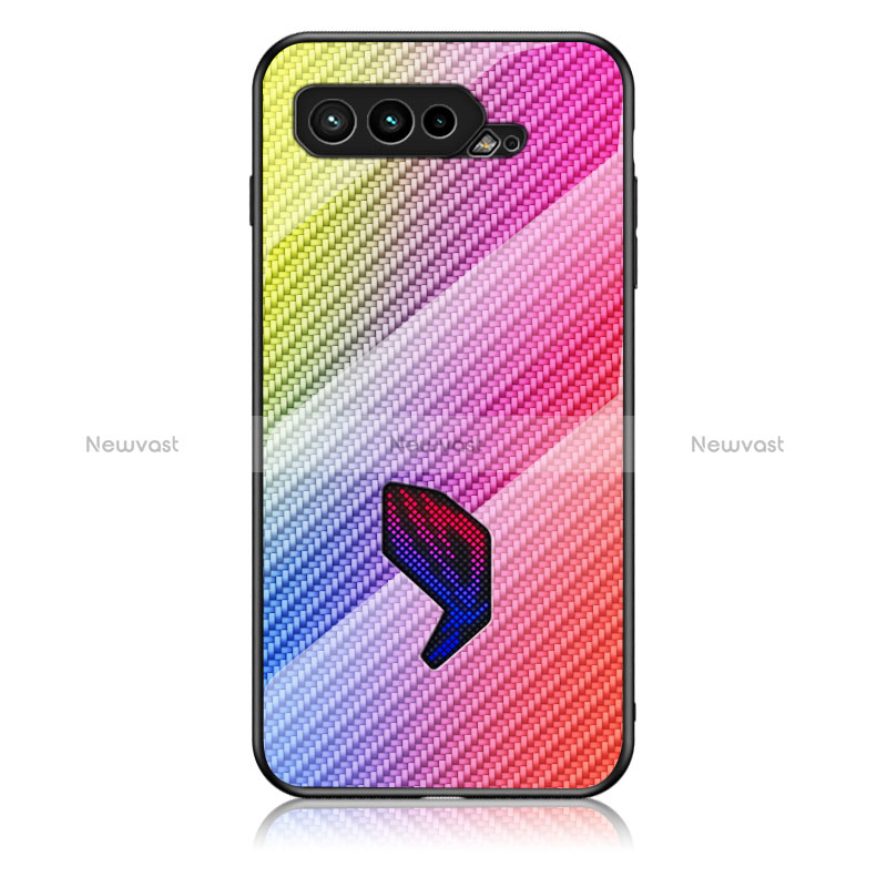 Silicone Frame Mirror Rainbow Gradient Case Cover LS2 for Asus ROG Phone 5 Pro