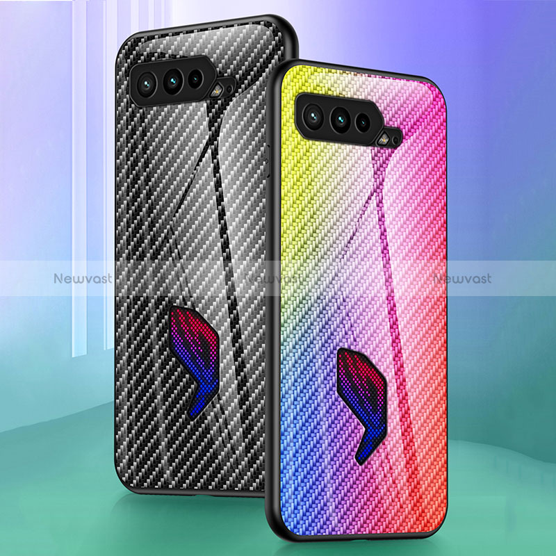 Silicone Frame Mirror Rainbow Gradient Case Cover LS2 for Asus ROG Phone 5 Pro