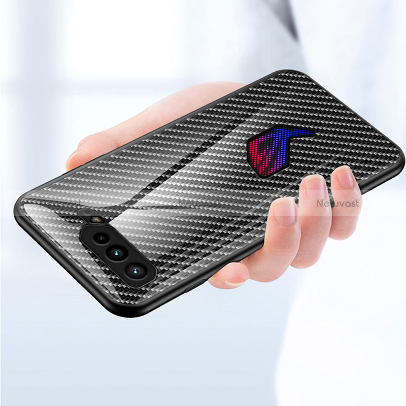 Silicone Frame Mirror Rainbow Gradient Case Cover LS2 for Asus ROG Phone 5 Ultimate