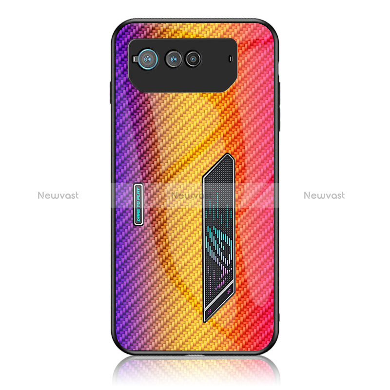 Silicone Frame Mirror Rainbow Gradient Case Cover LS2 for Asus ROG Phone 6