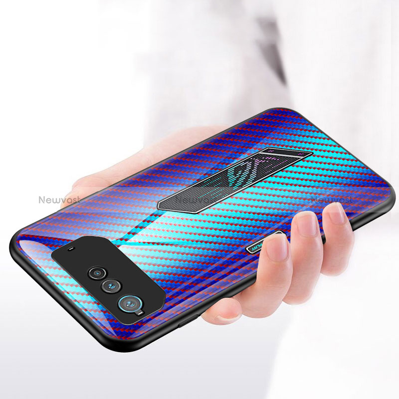 Silicone Frame Mirror Rainbow Gradient Case Cover LS2 for Asus ROG Phone 6