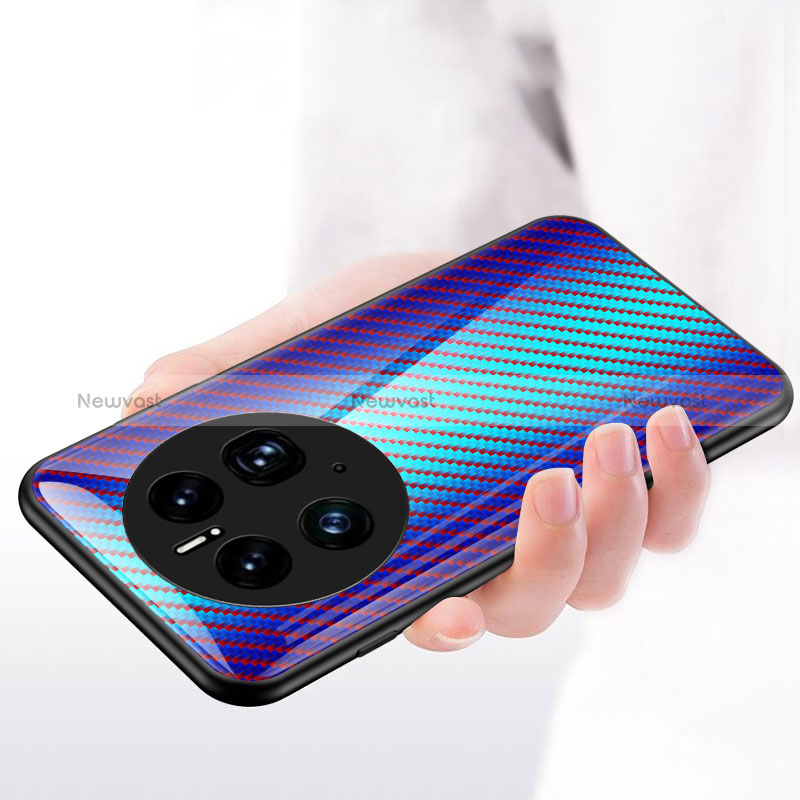 Silicone Frame Mirror Rainbow Gradient Case Cover LS2 for Huawei Mate 50