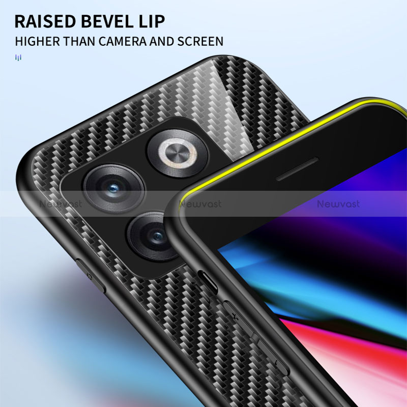 Silicone Frame Mirror Rainbow Gradient Case Cover LS2 for OnePlus 10T 5G