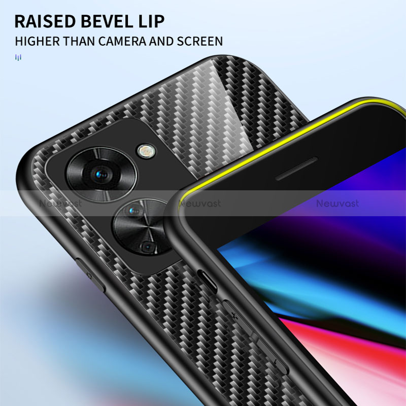 Silicone Frame Mirror Rainbow Gradient Case Cover LS2 for OnePlus Nord 2T 5G