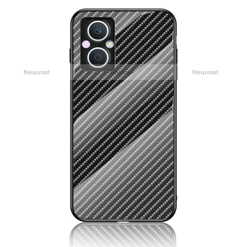 Silicone Frame Mirror Rainbow Gradient Case Cover LS2 for OnePlus Nord N20 5G Black