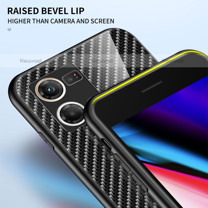 Silicone Frame Mirror Rainbow Gradient Case Cover LS2 for Oppo F21 Pro 4G