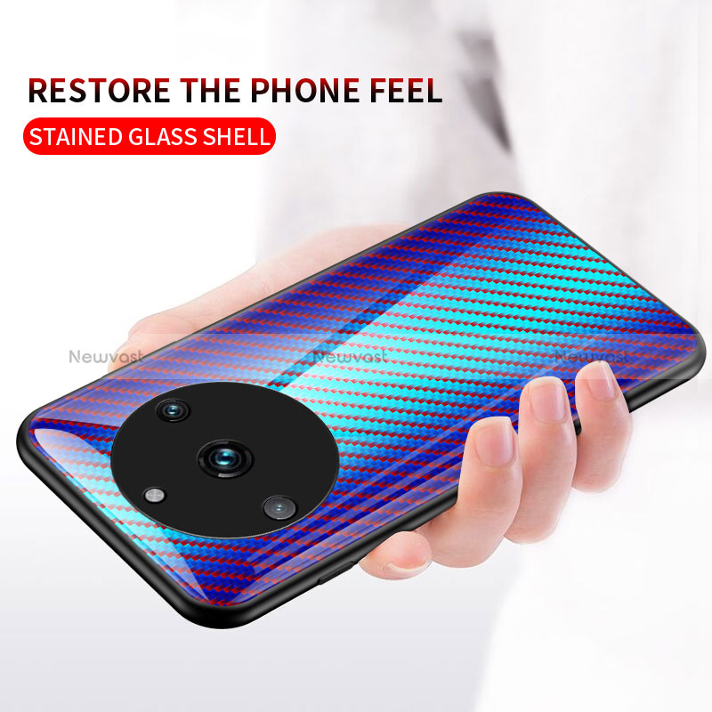 Silicone Frame Mirror Rainbow Gradient Case Cover LS2 for Realme 11 Pro 5G