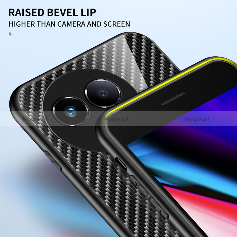 Silicone Frame Mirror Rainbow Gradient Case Cover LS2 for Realme 11X 5G