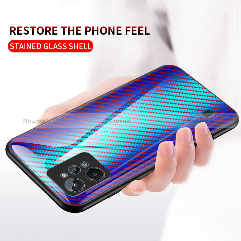 Silicone Frame Mirror Rainbow Gradient Case Cover LS2 for Realme C31