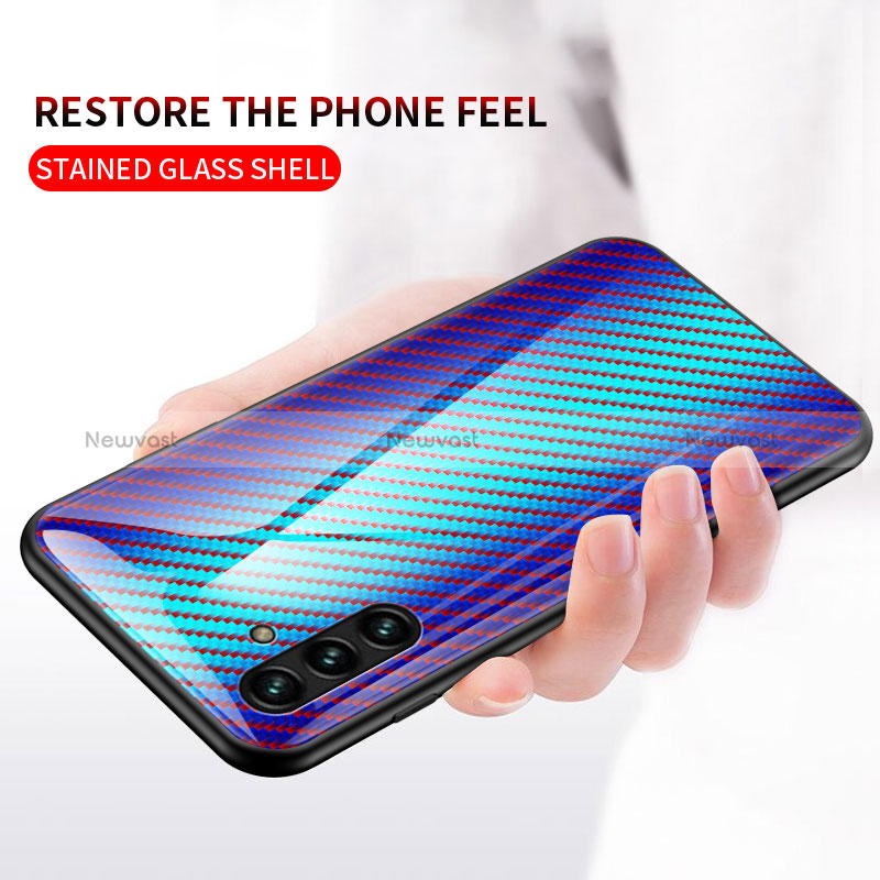 Silicone Frame Mirror Rainbow Gradient Case Cover LS2 for Samsung Galaxy A04s