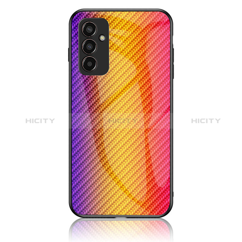 Silicone Frame Mirror Rainbow Gradient Case Cover LS2 for Samsung Galaxy F13 4G