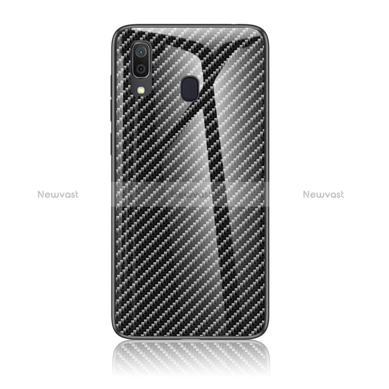 Silicone Frame Mirror Rainbow Gradient Case Cover LS2 for Samsung Galaxy M10S Black