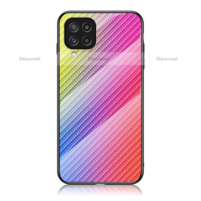 Silicone Frame Mirror Rainbow Gradient Case Cover LS2 for Samsung Galaxy M32 4G