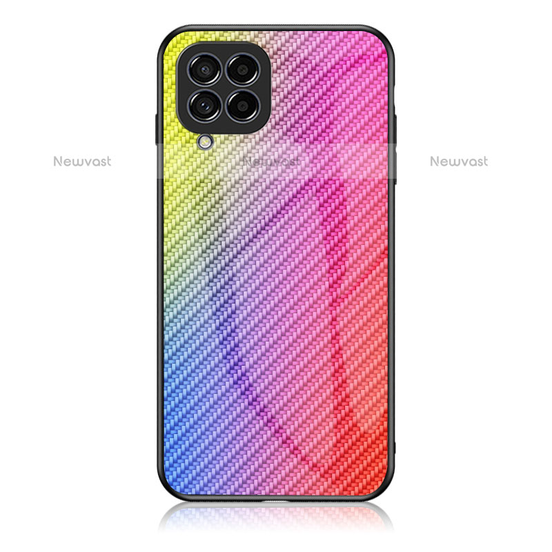 Silicone Frame Mirror Rainbow Gradient Case Cover LS2 for Samsung Galaxy M53 5G