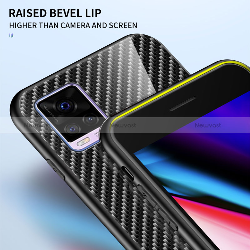 Silicone Frame Mirror Rainbow Gradient Case Cover LS2 for Vivo V20 (2021)