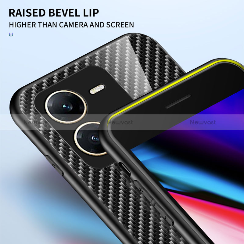 Silicone Frame Mirror Rainbow Gradient Case Cover LS2 for Vivo V25 5G