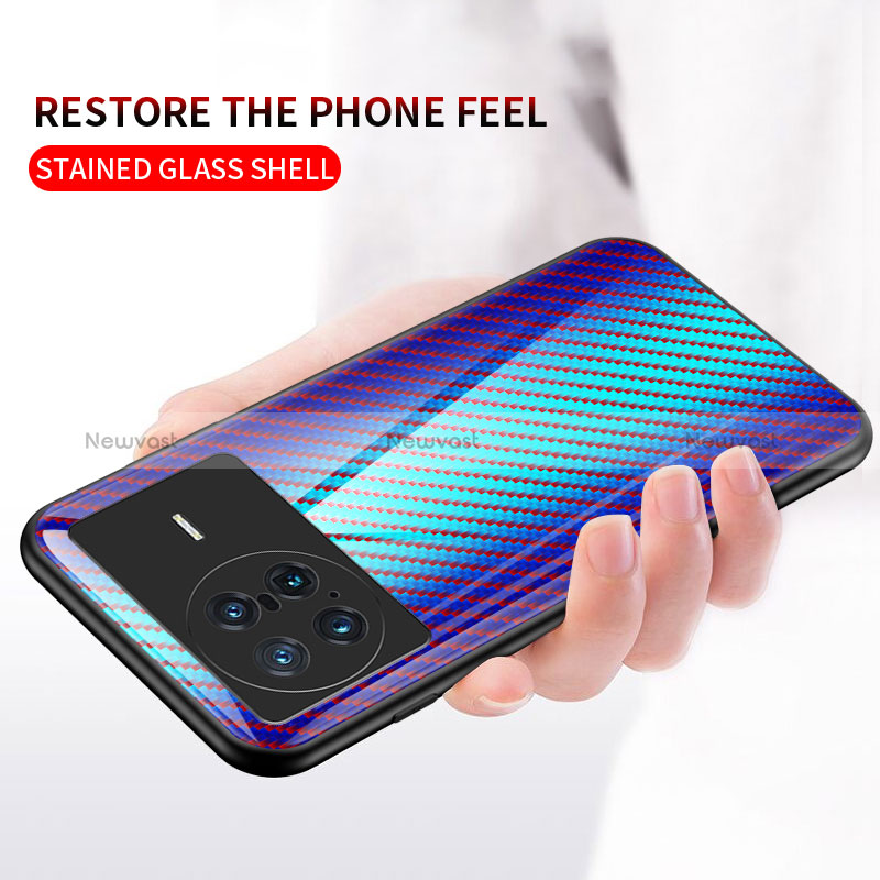 Silicone Frame Mirror Rainbow Gradient Case Cover LS2 for Vivo X Note