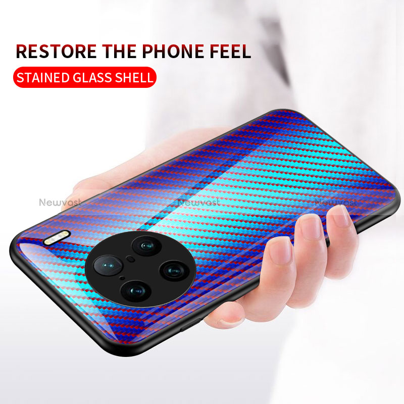 Silicone Frame Mirror Rainbow Gradient Case Cover LS2 for Vivo X90 Pro+ Plus 5G