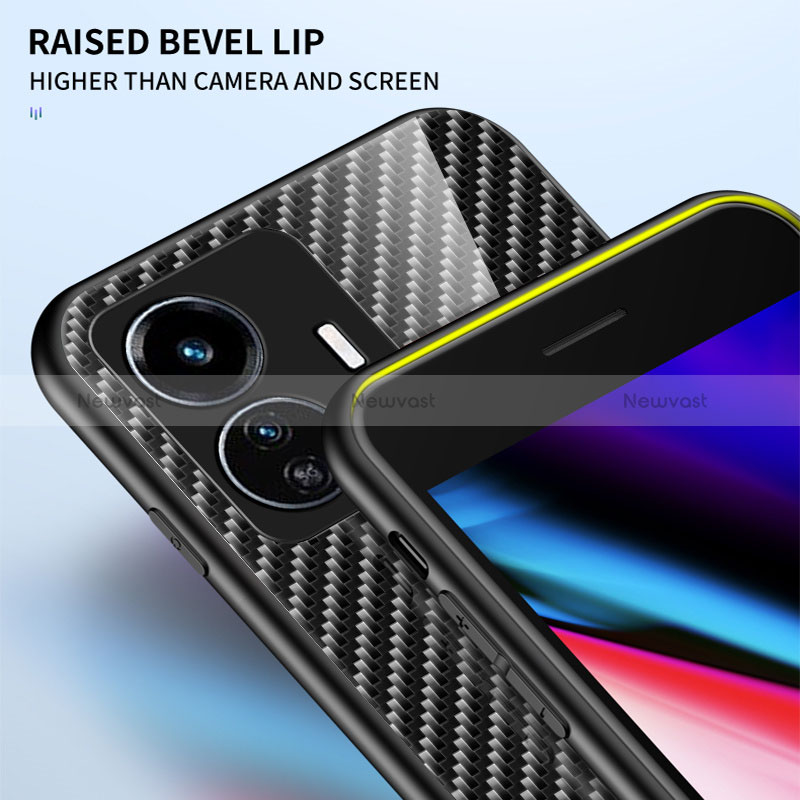 Silicone Frame Mirror Rainbow Gradient Case Cover LS2 for Vivo Y77 5G