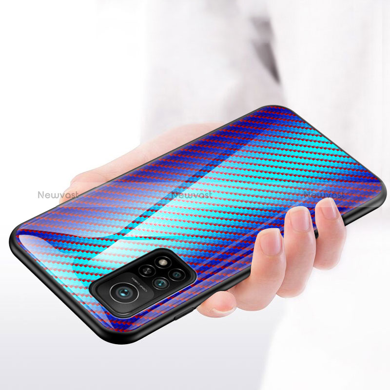 Silicone Frame Mirror Rainbow Gradient Case Cover LS2 for Xiaomi Mi 10T Pro 5G