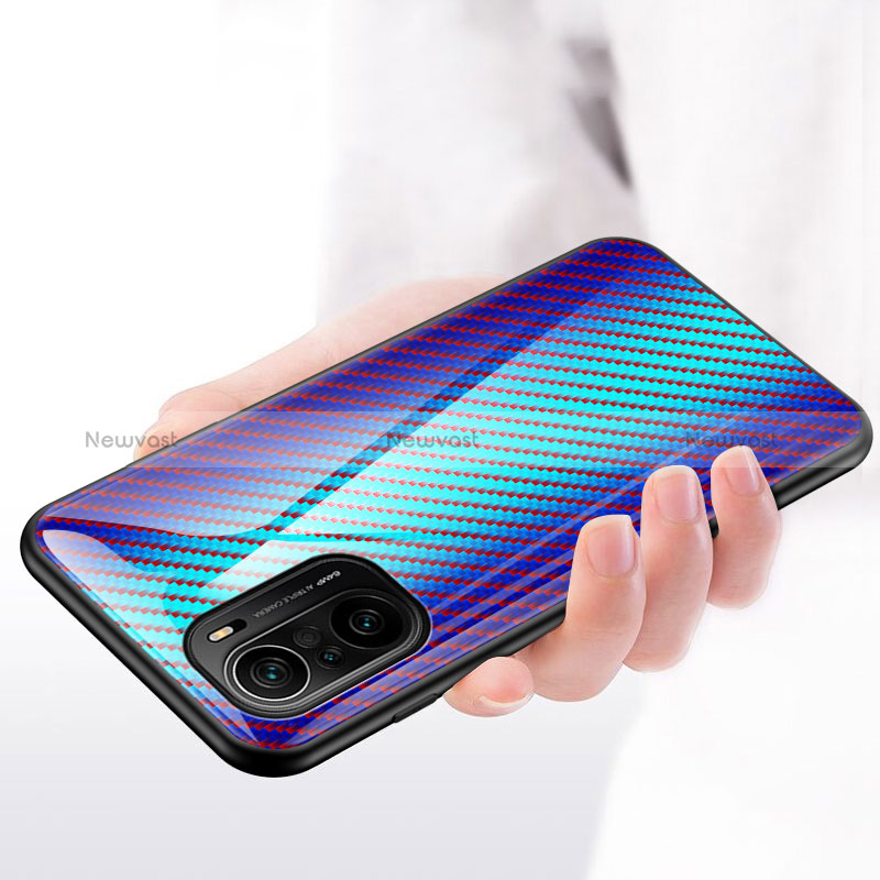 Silicone Frame Mirror Rainbow Gradient Case Cover LS2 for Xiaomi Mi 11i 5G