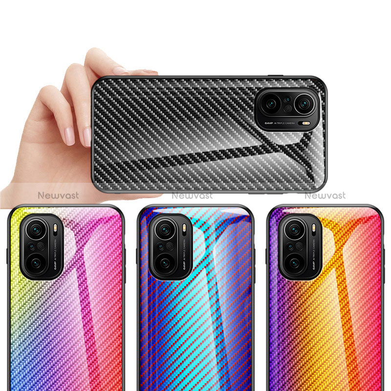 Silicone Frame Mirror Rainbow Gradient Case Cover LS2 for Xiaomi Mi 11i 5G