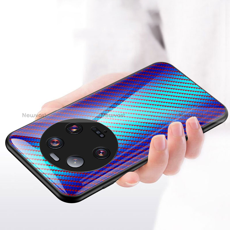 Silicone Frame Mirror Rainbow Gradient Case Cover LS2 for Xiaomi Mi 13 Ultra 5G