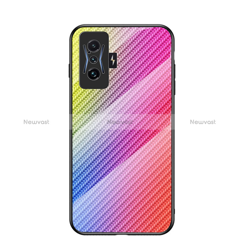 Silicone Frame Mirror Rainbow Gradient Case Cover LS2 for Xiaomi Poco F4 GT 5G