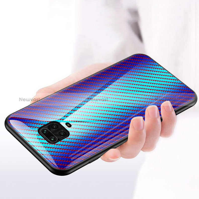 Silicone Frame Mirror Rainbow Gradient Case Cover LS2 for Xiaomi Poco M2 Pro