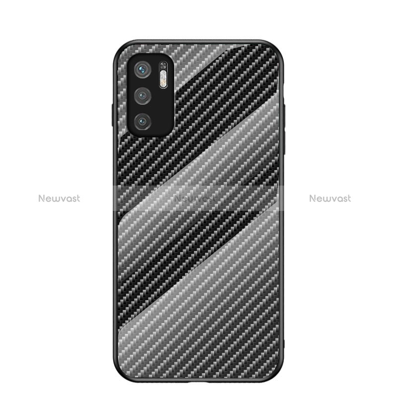 Silicone Frame Mirror Rainbow Gradient Case Cover LS2 for Xiaomi POCO M3 Pro 5G Black