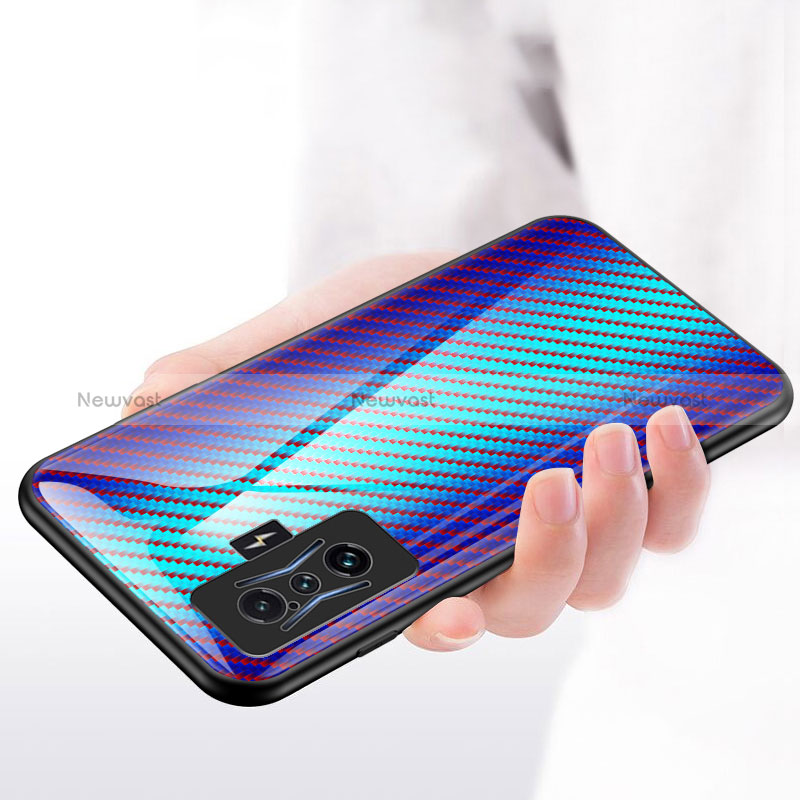 Silicone Frame Mirror Rainbow Gradient Case Cover LS2 for Xiaomi Redmi K50 Gaming AMG F1 5G