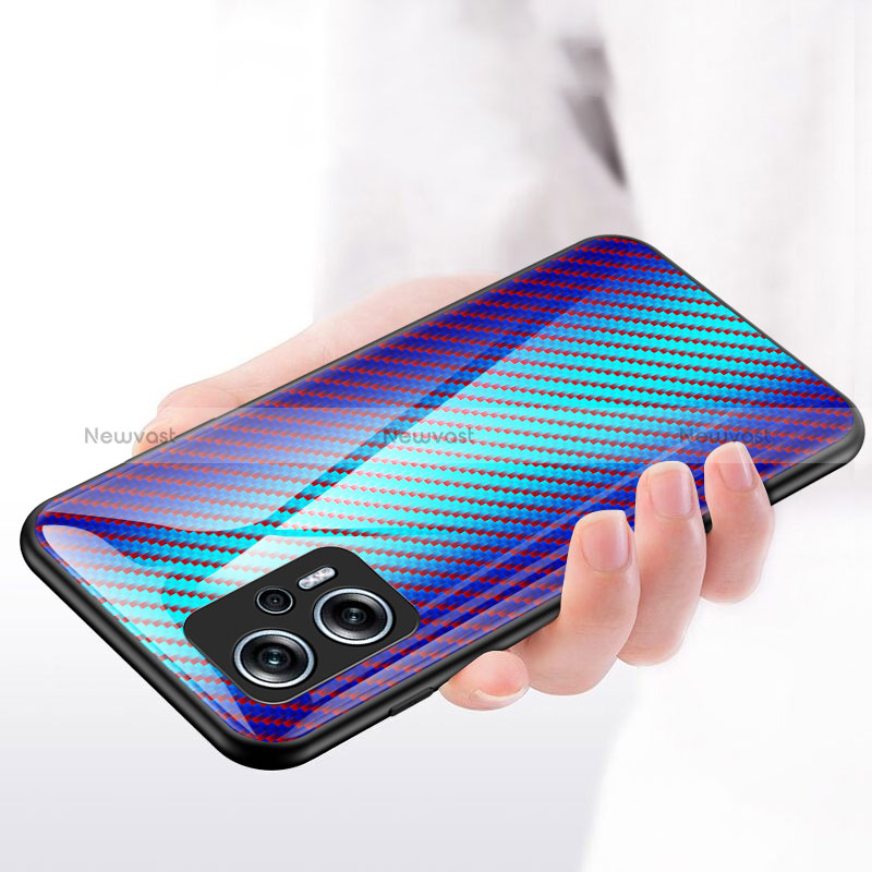 Silicone Frame Mirror Rainbow Gradient Case Cover LS2 for Xiaomi Redmi K50i 5G