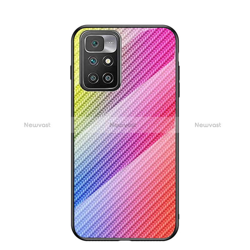 Silicone Frame Mirror Rainbow Gradient Case Cover LS2 for Xiaomi Redmi Note 11 4G (2021)