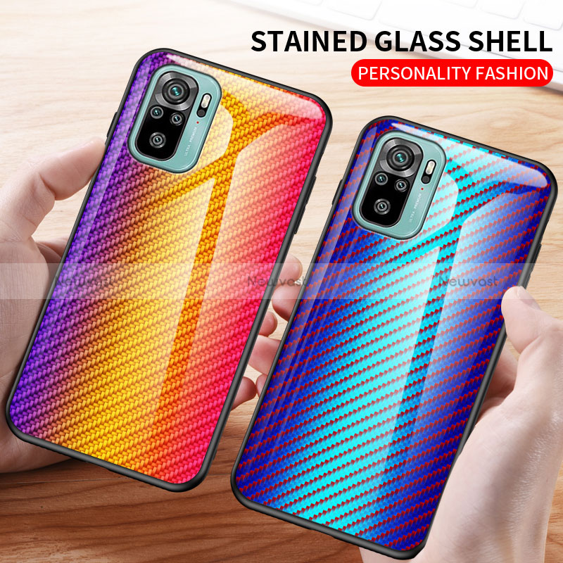 Silicone Frame Mirror Rainbow Gradient Case Cover LS2 for Xiaomi Redmi Note 11 SE India 4G