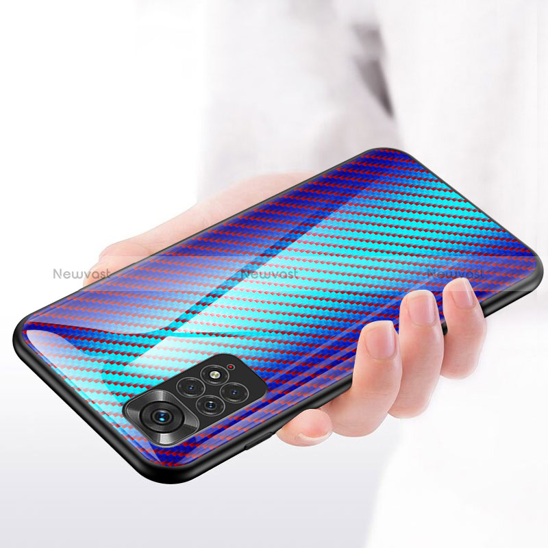 Silicone Frame Mirror Rainbow Gradient Case Cover LS2 for Xiaomi Redmi Note 11S 4G