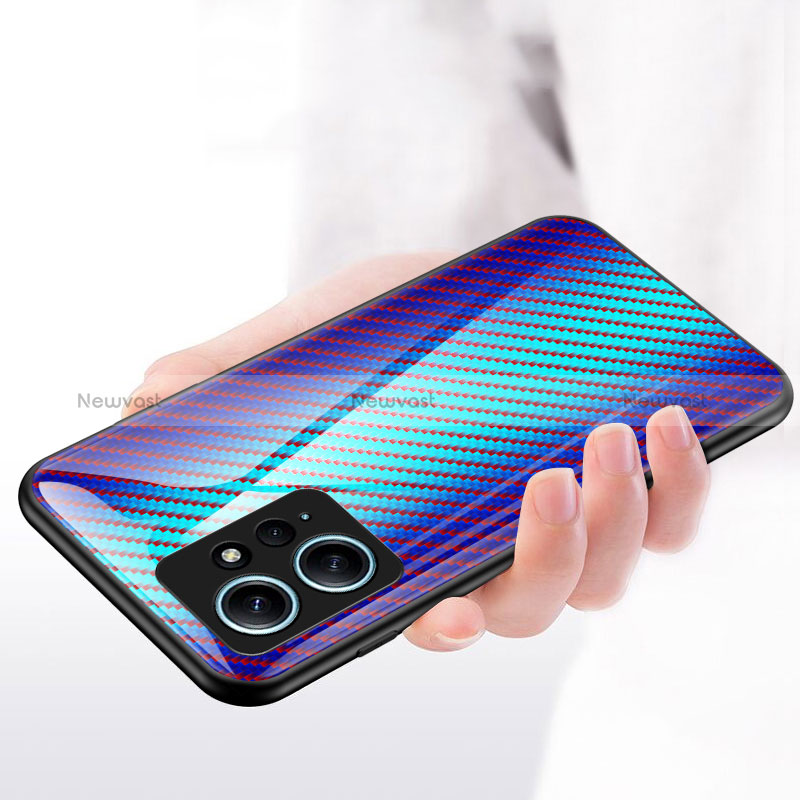 Silicone Frame Mirror Rainbow Gradient Case Cover LS2 for Xiaomi Redmi Note 12 4G