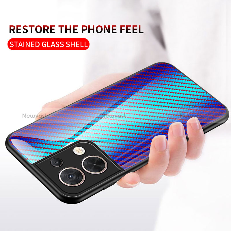 Silicone Frame Mirror Rainbow Gradient Case Cover LS2 for Xiaomi Redmi Note 13 5G