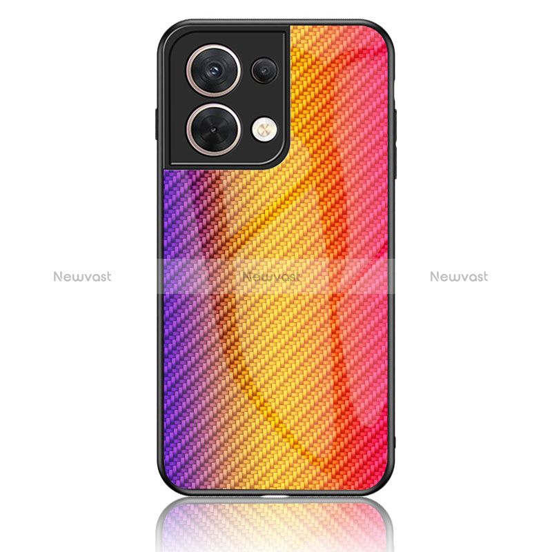 Silicone Frame Mirror Rainbow Gradient Case Cover LS2 for Xiaomi Redmi Note 13 Pro 5G