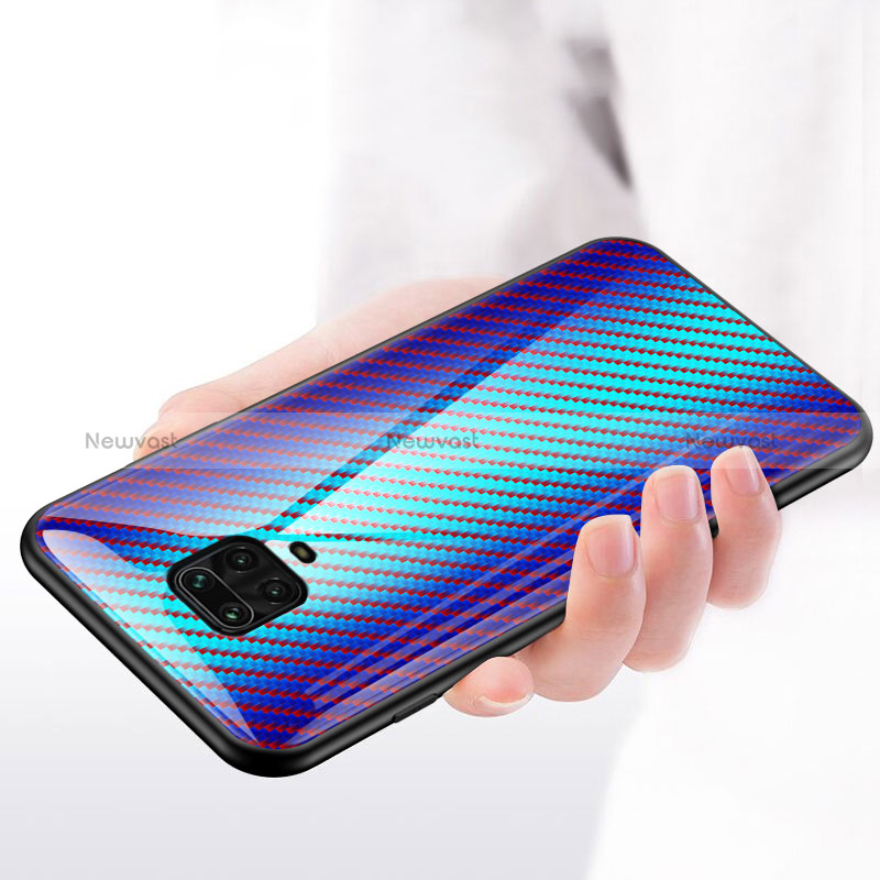 Silicone Frame Mirror Rainbow Gradient Case Cover LS2 for Xiaomi Redmi Note 9S