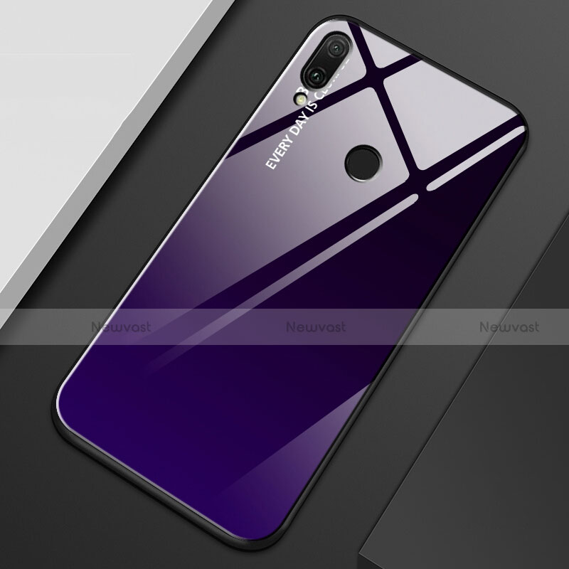 Silicone Frame Mirror Rainbow Gradient Case Cover M01 for Huawei Y9 (2019)